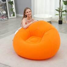 1pc Inflatable Sofa, Inflatable Camping Chair, Inflatable Slouchy Sofa, Inflatable Chair, Foldable Portable Inflatable Chair, Suitable For Living Room, Bedroom, Reading Room, Bedroom, Balcony, Outdoor Camping, Easy To Store And Carry, Leisure And Entertainment, Dorm, Backrest Chair - Multicolor - View 3