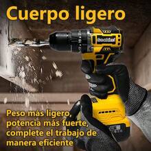 Kit De Atornillador De Impacto Y Rotomartillo Sin Carbones - Amarillo - Ver 2