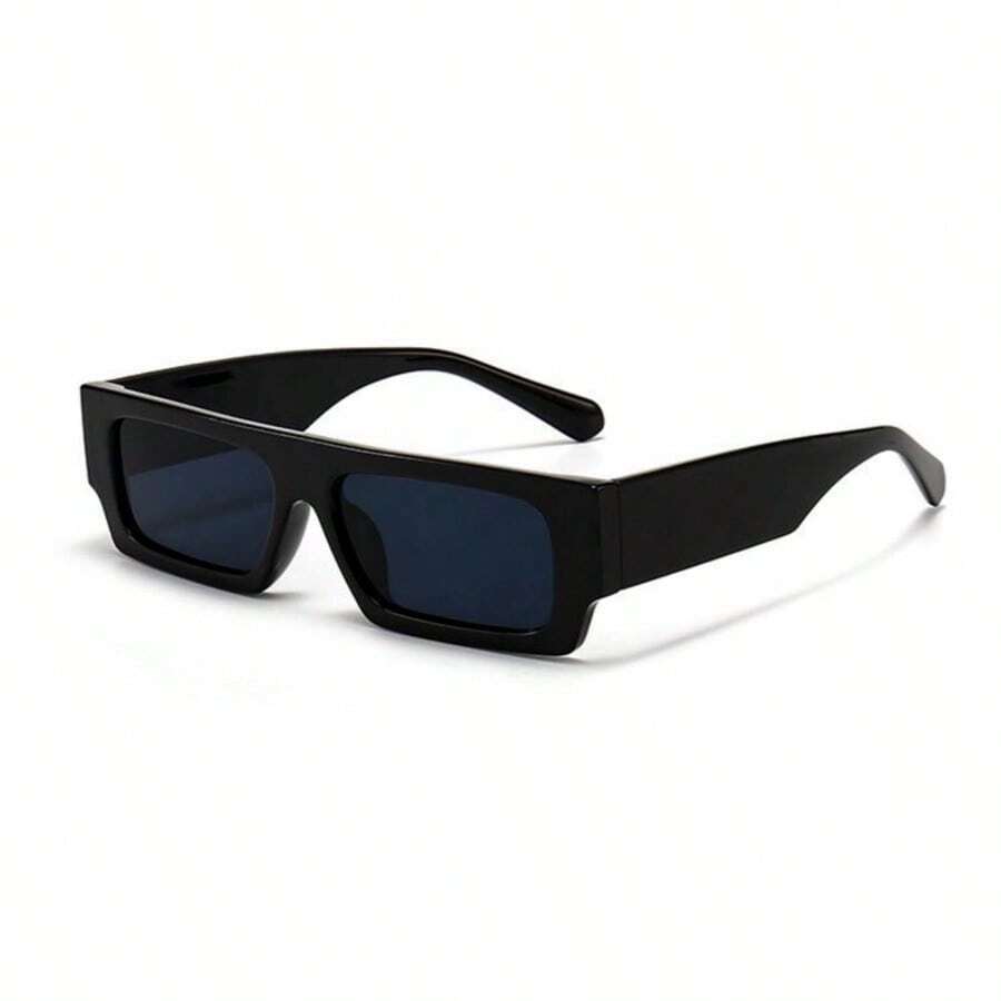 Original OG Narrow Dark Black Frame Rectangular Black Square Shades Sunglasses - as pic - View 1