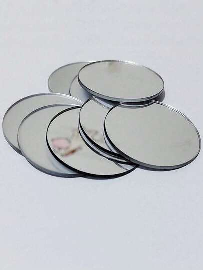 10pcs/Set 5/8/12cm Acrylic Mirror Stickers, 2mm Ultra-Thin Silver Mirror, DIY Home Decor Round Makeup Mirror Stickers, Suitable For Birthday Party, Vanity, Valentine's Day, Wedding, Graduation Decoration, Affordable, Can Be Used As Christmas Gift, Cosmetics, Makeup Tools, Inexpensive Small Items, Gifts, Women's Gifts, Christmas Gifts