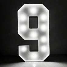 3-FT Large Marquee Numbers 0-9 With Warm Light | LED Glowing Decoration For Birthdays, Weddings & Anniversaries | Cozy Atmosphere