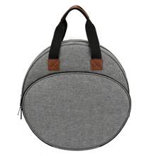 1 pièce Organisateur de boîte à couture ronde en canevas pour la broderie et la croix, avec pochette zippée pour les cerceaux, les graphiques et les fils, les fournitures de couture, convenant pour les crochet de laine, pour une utilisation en sortie