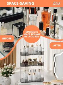 1 Pc 90° Corner Bathroom Countertop Organizer - Vanity Tray For Bathroom & Kitchen