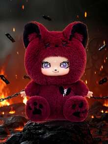 可爱狼人杀游戏乙烯脸毛绒玩具彩色娃娃流行毛绒玩具儿童创意礼物挂包，女巫，猎人