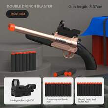 Juguete modelo de pistola de repetición manual de doble cañón de bala blanda S686, regalo de juguete para niños y niñas - Multicolor - Ver 10