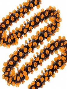 2pcs Halloween Holiday Metal Decorative Garland, Plastic Pumpkin Indoor Party Decoration, Wire Metal Garland Twisted Mixed Color Pumpkin Flashing Holiday Hanging Garland 78.74 Inches Long, Indoor Halloween Wire Metal Garland And Pumpkin Orange Decoration Hung On The Home Window Door Wall Party - Multicolor - View 10