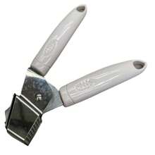 Premium Garlic Press Tool - Manual Crusher With Ergonomic Handle - Sleek White Design For Effortless Garlic Mincing