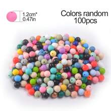 100 Stücke Großpack gemischte Silikonperlen Set (12 mm Standard) - professionelle DIY-Schmuckherstellung Zubehör für Armbänder/Anhänger/Schlüsselanhänger/Ausweisbänder | Riesiges Bastelset mit Perlenhalter & Modeschmuckperlen (Klassenraum Set/Stressabbau Geschenk)