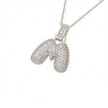 1pc Fashionable Gold A-Z 26 Bubble Letter Pendant Necklace, Suitable For Men & Women Daily Wear