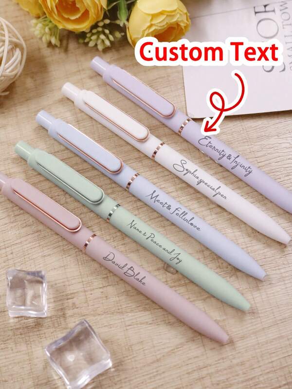 Custom Name Gel Pens,Personalized Teacher Pens,Back To School Supplies For Kids,Customized Ballpoint Pen,Customizable Text Writech Pens,Suitable For Birthday Gifts,Teacher'S Day Gifts,Anniversary,Graduation Gifts,Back To School Gifts,Multiple Colors,Kids,School,Students,Friends,Men,Women,Home,Business,Work,Office