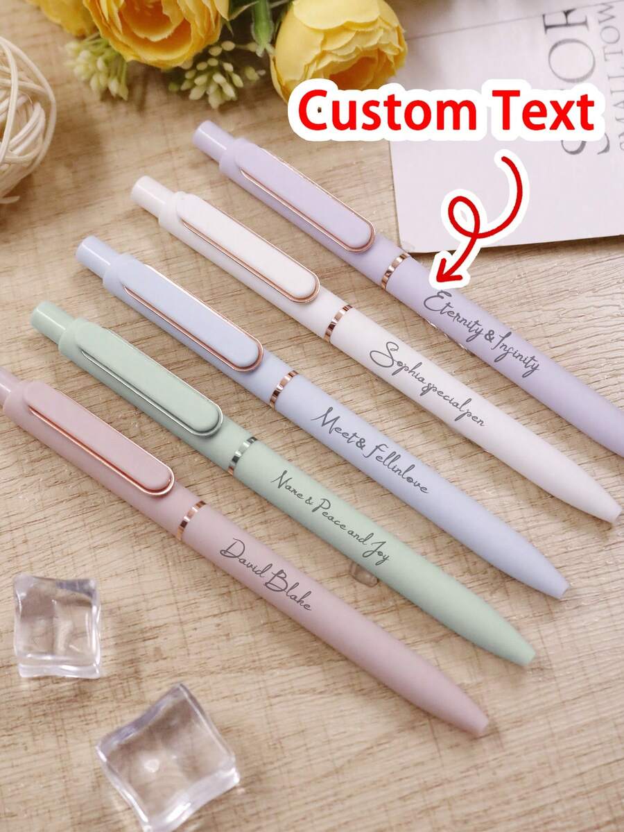 Customized Name Pen, Personalized Teacher Pen, Back To School Supplies, Customized Ballpoint Pen, Customizable Writing Pen, Suitable For Birthday Gift, Teacher's Day Gift, Anniversary Gift, Graduation Gift, Back To School Gift, Available In Multiple Colors, For Children, School, Students, Friends, Men, Women, Family, Business, Work, Office - Style a - View 1