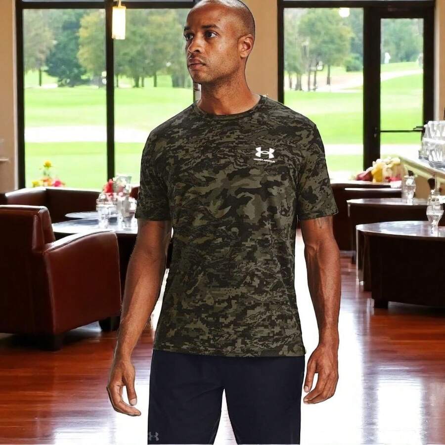 Under Armour Playera de Entrenamiento ABC CAMO para Hombre - Negro - Ver 1