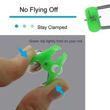 2Set (10pcs/Set) Plastic Clip Double Rod Bite Alarm Fishing Bells Ring Green NEW - Green - View 6