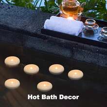 6 件/16 件/24 件防水无焰漂浮蜡烛灯，浪漫婚礼装饰，防水 LED 蜡烛灯，适用于节日、派对、圣诞节、户外