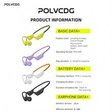 POLVCDG X1 无线运动耳机，开放式耳机，具有降噪和语音通话功能，Type-C 充电，3D 立体声，不防水，适合骑行和锻炼，兼容智能手机 - 彩色 - 查看 12