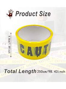 Paquete de cinta de miedo de Halloween - Advertencia - Entrar si te atreves - Manténgase alejado de la casa embrujada, decoración de Halloween de 1.9x98 pulgadas, cinta de precaución para casas embrujadas, peligro, cuidado y atención - Multicolor - Ver 2