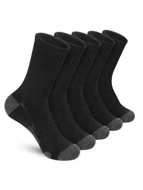 5 Paires Chaussettes De Sport De Compression De La Voûte Plantaire Pour Hommes, Chaussettes De Loisirs Respirantes Pour La Course À Pied Et La Randonnée