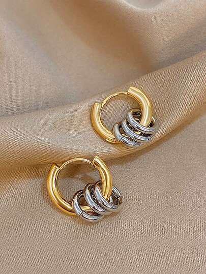 1 par de pendientes de aro dorados, aros pequeños de plata para mujer, pendientes de aro hipoalergénicos, joyas elegantes y sencillas, regalos para cumpleaños, bodas y fiestas