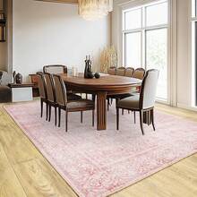 Modern Abstract Rug, Large Mat, Contemporary Decorative Rugs For Living Room, Series Bedroom Interior, Entrance Dining Room Office Throwing Mat Floor Washable - 粉色 - 查看 6