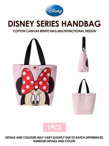 Disney Bolsa portátil para el almuerzo con diseño de dibujos animados de Disney, estilo Minnie Mouse, linda para estudiantes, trabajadores de oficina, picnics, almuerzos