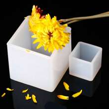 Pacote com 4 moldes de resina em cubo, 4 tamanhos, moldes quadrados de silicone transparente, 5/4/3/2 cm de profundidade, molde quadrado de silicone transparente para fundição de resina epóxi, moldes para preservação de flores