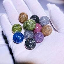 20/10 件全新爆款宇宙银河星空闪亮圆珠硅胶珠焦点珠 DIY 笔钥匙扣手机链饰品配件