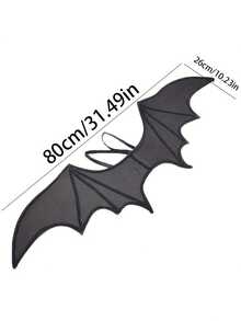 1 件万圣节蝙蝠翅膀，适用于化妆舞会、角色扮演装饰、穿戴式翅膀、节日服装道具 - 彩色 - 查看 3