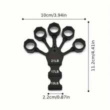 1pc Adjustable Anti-Slip Finger Resistance Trainer, 5-Finger Open Design Portable Hand Grip Strengthener, Basketball Training, Gym, Sports, Gym, Home Workout - Black - View 4