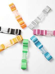 4件行李带，便携式可调节旅行行李安全带，带解锁扣，行李旅行配件，方便携带，实用的户外汽车旅行带。存储和收纳，便携式收纳