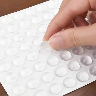 50 pièces de butoirs en caoutchouc transparents auto-adhésifs, convenant pour les tiroirs, les cadres photo, les portes de placard