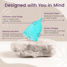 EcoBlossom Reusable Menstrual Cup Set - The Most Reliable Medical Grade Silicone Period Cups - Comfortably Use For 12 Hours (Small & Large)