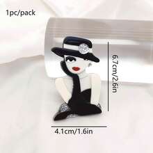 1pc Hand-Made 2D Flat Random Color Sweet & Fresh Gift Headband, Bag Accessory, Acrylic Brooch Backpack For School Office Accessories Shirts Jacket Jewelry Christmas Halloween Clothes Pin Funny Cute Teacher Gifts Costume Accessories Bag Charms