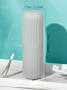 Travel Toothbrush Set With Portable Storage Case, Rinse Cup And Toothpaste Holder - Alcohol-Free, Compact Design For Oral Care On The Go