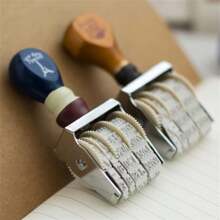 1 pezzo Timbro datario in legno stile retrò, timbro per bricolage, biglietti, planner, diario, articoli di cartoleria, forniture per ufficio, articoli scolastici
