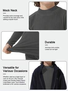 男童保暖压缩长袖保暖打底衫高领运动滑雪内衣套装