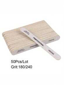 5/10/20/50pcs Professional Nail Files, 100/180/240 Grit Wooden Manicure Buffers, Pedicure, UV Gel Nail Polish, Artificial Nails, Manicure DIY Tools & Accessories