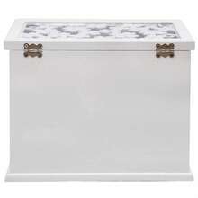 WANLECY Caja de joyería de 6 niveles blanca con capacidad grande, caja de almacenamiento de madera para anillos, collares y vuelta al dormitorio escolar - Blanco - Ver 5