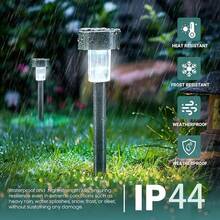 12-Piece Solar Lawn Lights Ground Plug Lights Rust-Proof Small Tube Lights Outdoor Landscape Lighting Suitable For Courtyards, 35 Milliamperes,Gardens And Terraces