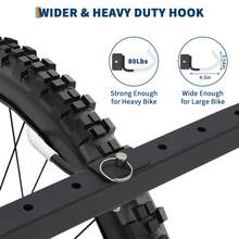 LIZHOUMIL 46in Adjustable Height 5 Bike Storage Garage For Front Yards - Black - View 5