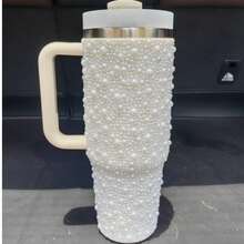 1pc40oz 手柄杯，不锈钢真空啤酒杯车载保温保冰钻石杯，非常适合汽车、户外、家居、办公室等场景，是送给女朋友的最佳礼物和惊喜 - 彩色 - 查看 3