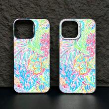 Preppy Coastal Summer Flowers Element-Design Phone Case, Suitable For IPhone Models 16, 15, 14 Pro Max, 13, 12, 11, XR, XS Plus Phone Cases, Made Of TPU Silicone Material, Providing Shock And Drop Protection, With Drop Protection Function, And Has A Very Good Hand Feel. It Is The Most Suitable Gift For Family, Friends, And Loved Ones. - LB22 màu đen - Xem 1