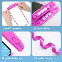 Bolsa impermeable para teléfono móvil, bolsa seca para rafting, buceo y natación, funda protectora para teléfono móvil para deportes acuáticos, playa y piscina, apta para teléfonos móviles de menos de 6 pulgadas, esenciales de playa, accesorios de playa, flotador de piscina