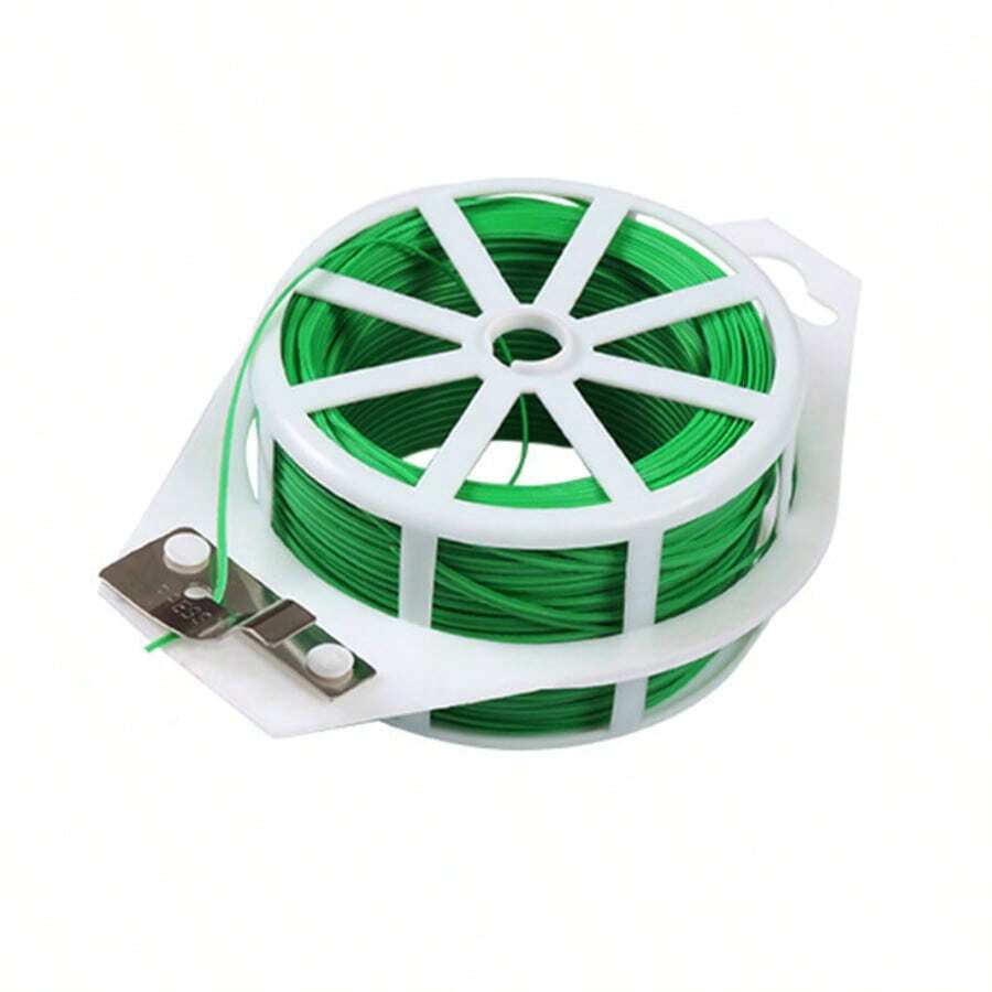 1PC 20m (65.6ft) Heavy Duty Plastic Garden Training Wire - Premium All-Weather Plant Support Tie For Climbing Roses, Vine Plants, Flowers And Vegetables | Multi-Purpose Horticultural Binding Wire For Year-Round Gardening | Essential Gardening Supplies For Home Gardeners And Professional Landscapers