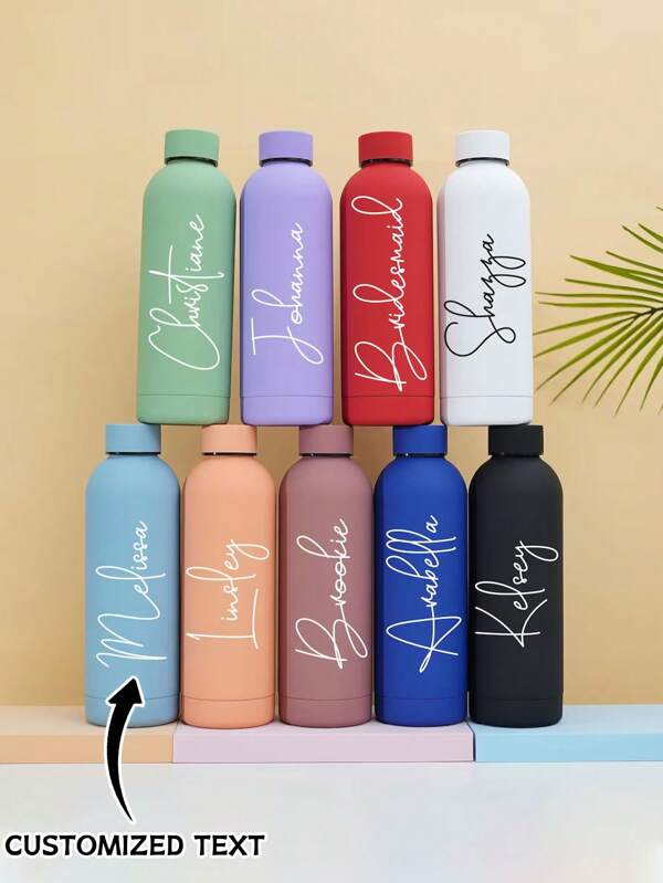 Personalized Stainless Steel Water Bottle, Beverage Bottle, Bridesmaid Gift, Groomsman Gift, Insulated Bottle, Bachelor Party, Customized Stainless Steel Water Bottle With Lid, Metal Cup, Groomsman Gift, Father's Gift, Bridesmaid Gift, Fitness Water Bottle, Mother's Day Gift, Valentine's Day Gift, Birthday Gift, Suitable For All Seasons, Ornamental, Personalized, Tea Room, Home, Garden, Office, For Anniversaries, For Valentine's Day, For Mother's Day, For Birthdays, For Graduation, For Weddings, Home & Living, Christmas Home Atmosphere, Autumn Home Refresh