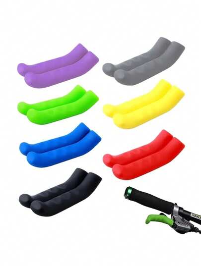 1/2 pares de Funda universal para palanca de freno de bicicleta, Funda de silicona para palanca de freno, Funda universal para palanca de freno de bicicleta para la mayoría de las bicicletas