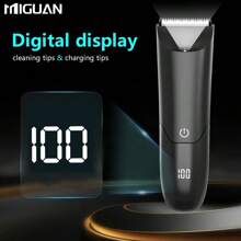 Recortadora corporal para hombres, afeitadora eléctrica, recortadora eléctrica de ingles y pelo, afeitadora y recortadora de higiene masculina con cuchillas de cerámica, capacidad de batería de 500mAh para todo el Body