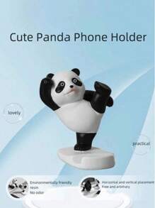 1 szt. Uroczy i wytrzymały uchwyt na tablet i telefon w kształcie pandy, antypoślizgowy i zmywalny