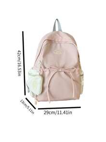 适合初中女生的可爱清新蝴蝶结、小学背包、青少年背包、大学背包、教室背包和旅行包、带零花钱的高中背包