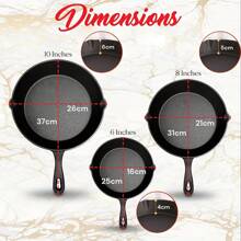 Cast Iron Skillet Cookware Frying Pan Pre-Seasoned Grill Pan Frypan Camping Pan Gift Idea