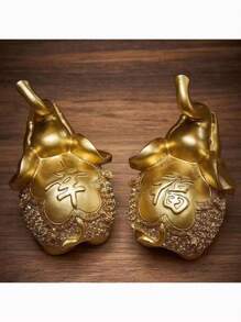 2 pièces Figurine d'éléphant porte-bonheur créative, artisanat pour le salon, le bureau, le pendaison de crémaillère, Noël, la remise des diplômes, les cadeaux d'anniversaire
